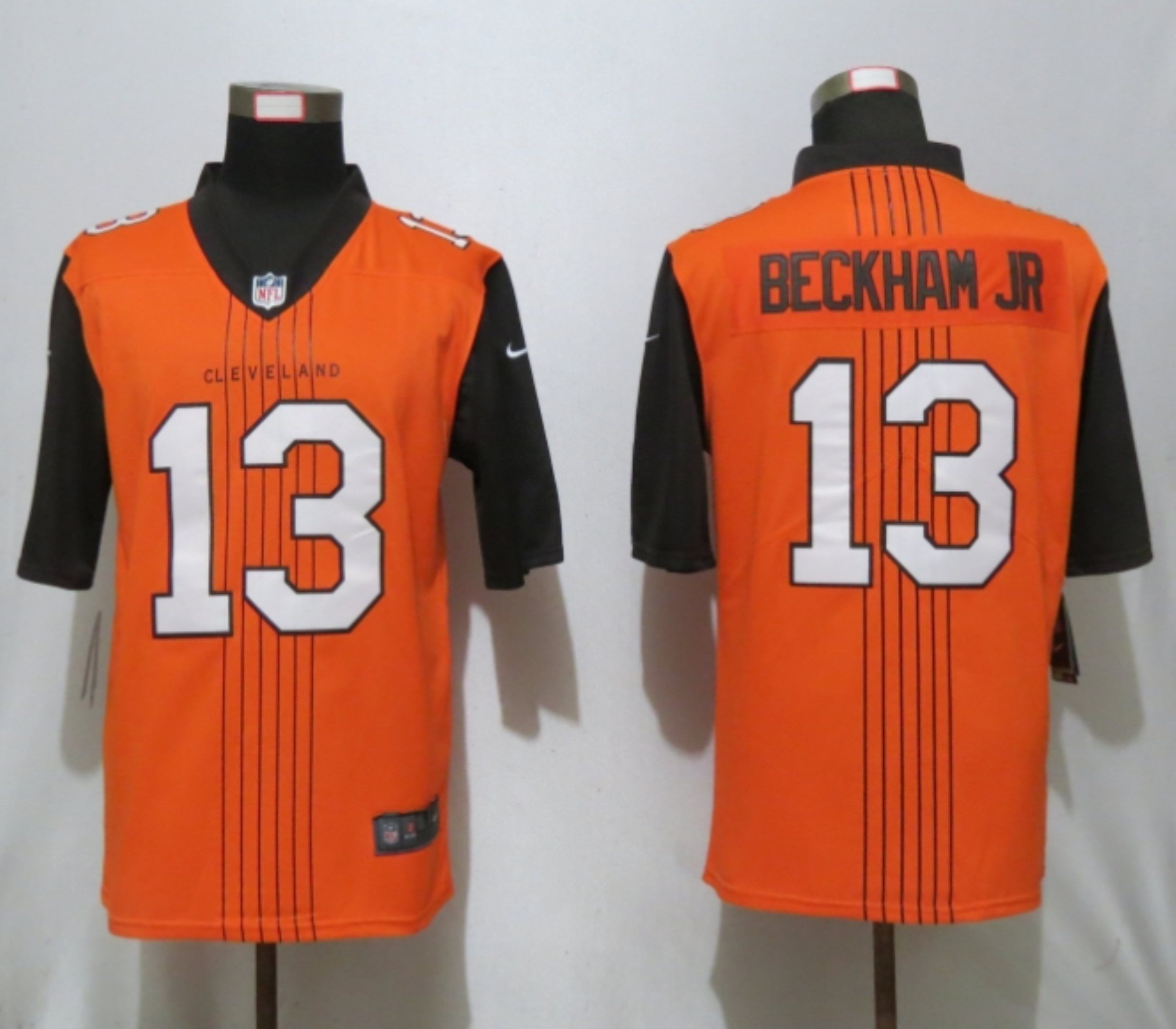 Men Cleveland Browns #13 Beckham jr Orange Nike Vapor Limited City Edition NFL Jersey->cleveland browns->NFL Jersey